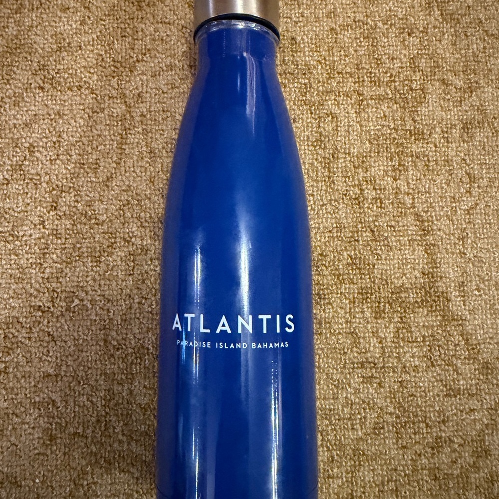 Atlantis Bahamas Metal Water Bottle Blue Project Foundation Paradise Island
